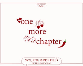 One More Chapter SVG, Smut Romance Reading Design (PNG, PDF)