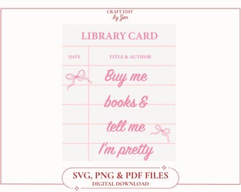 Book Lover SVG, 'Buy Me Books' Quote, Cricut Cut Files (Digital Download)