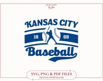 Vintage Kansas City Royal Baseball SVG, KC Shirt File (Digital File)