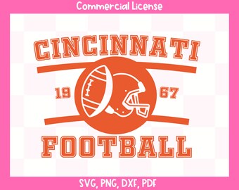 Arquivo SVG do Cincinnati Football | Design para sublimação em camisetas (Download instantâneo)