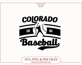 Vintage Colorado Baseball SVG, Retro Rockies Design (Digital Files)