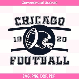 T-shirt da calcio vintage SVG Chicago Football vintage / Girocollo con orsi / Sublimazione / Macchina da taglio Cricut / Download istantaneo
