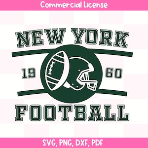 SVG de futebol de Nova York | Jatos de NY Moletom | Presente para fãs de Nova York | Sublimação | Cricut | Download instantâneo