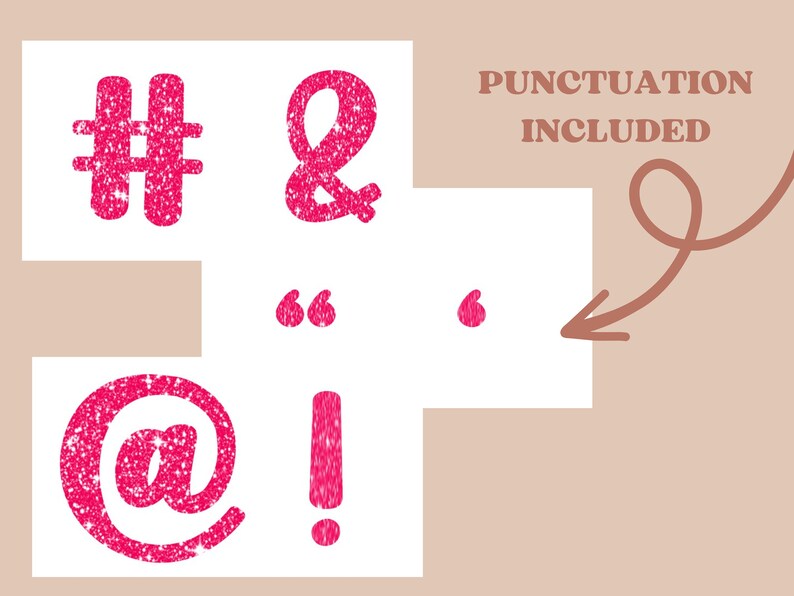 Glitter Bulletin Board Letters, Retro Classroom Decor, AZ Bulletin