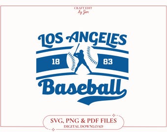 Vintage Los Angeles Baseball SVG, Retro Dodgers Shirt (Digital Files)