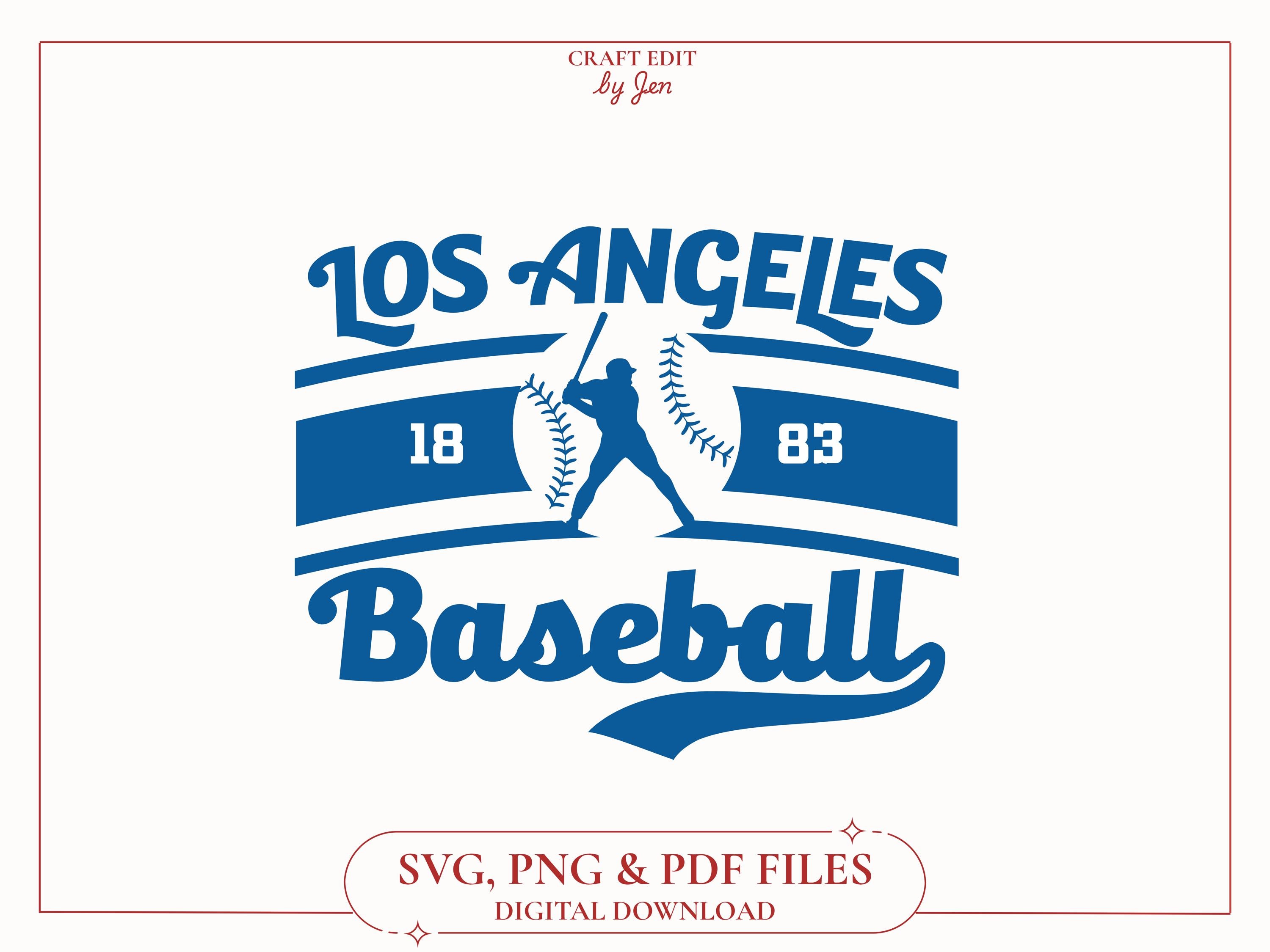 Vintage Los Angeles Baseball SVG, Retro Dodgers Shirt (Digital Files)