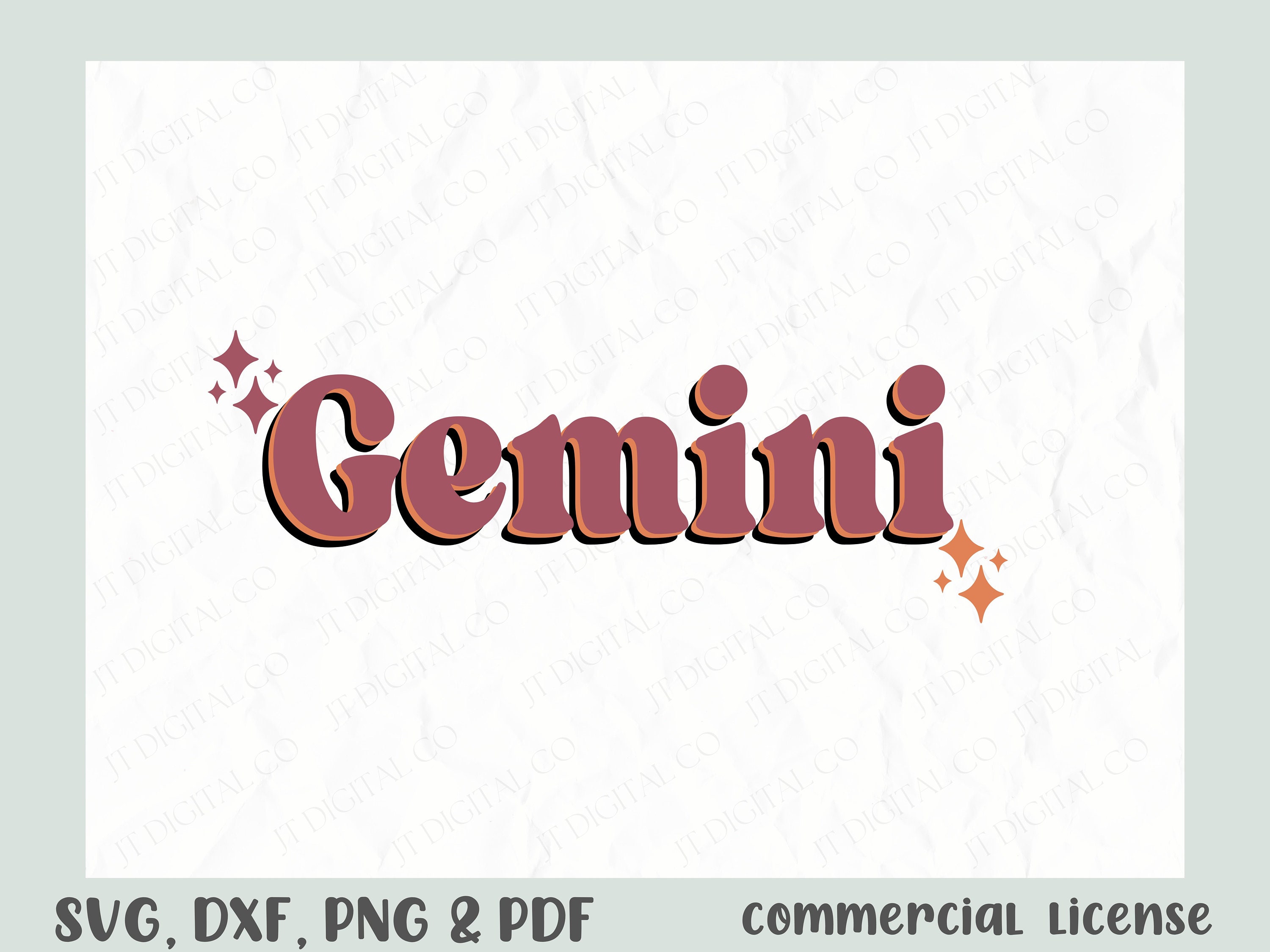 Gemini SVG Zodiac Svg Silhouette File Cricut File Etsy