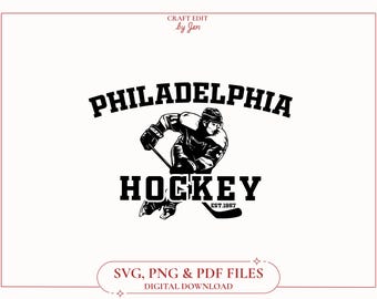 SVG vintage de hockey de Filadelfia, diseño de camiseta de los Flyers (archivo de corte)