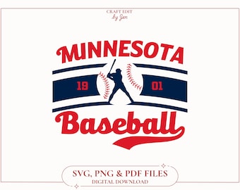 Vintage Minnesota Twins Baseball SVG, Retro Shirt File (Cricut, Sublimation)