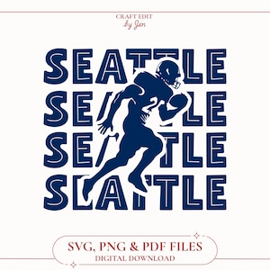 Seattle Football SVG | Seahawks Sweatshirt | Vintage Seattle Football Crewneck | Retro Seattle Football | Sublimation | Cutting File