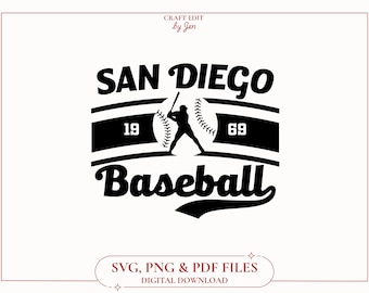 Vintage San Diego Baseball SVG, Padres Shirt Design (Digital Files)