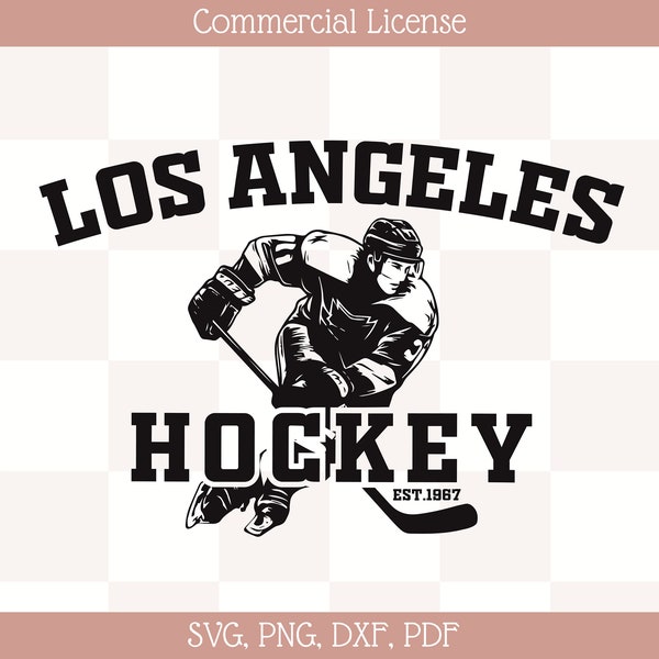 Vintage Los Angeles Hockey SVG, Kings Hockey Sweater, Kings T-Shirt, Hockey Fan Shirt, Retro Los Angeles Ice Hockey, Cricut, Sublimation