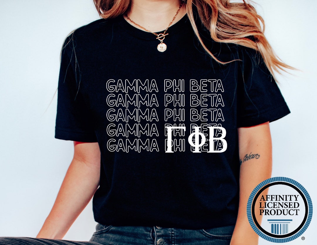 Gamma Phi Beta Sorority Shirt/ Sorority Stacked Letter Shirt/ Sorority ...