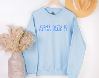 Custom Sorority Sweatshirt, Trendy Sorority Gift Pullover, ADPi, Kappa Delta Shirt, DZ, Gifts for little/Big Star Design