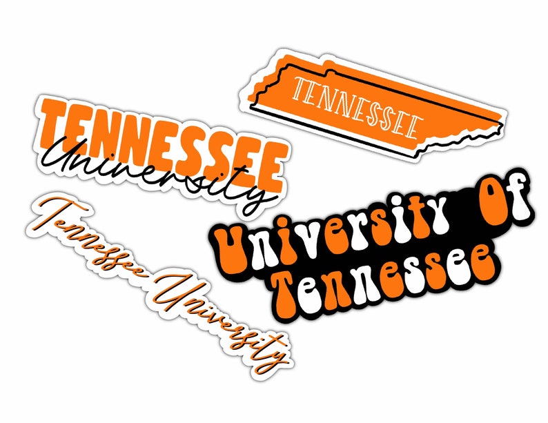 Custom University Sticker /university of Tennessee Stickers Etsy