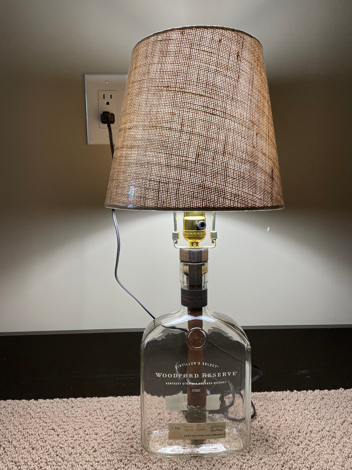 Woodford Liquor Bottle Lamp SHADE NOT INCLUDED Etsy