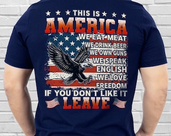 Retro American Flag Veteran Shirt, Eagle Freedom Apparel, USA Pride Clothing