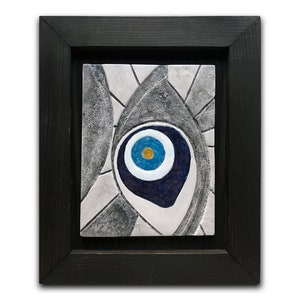 Handmade Evil Eye  Ceramic Wall Art Modern Abstract Design,free delivery