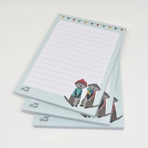 Blocco note A6 con suricati - blocco note a righe per cose da fare o liste della spesa, come regalo per i bambini della classe dei suricati