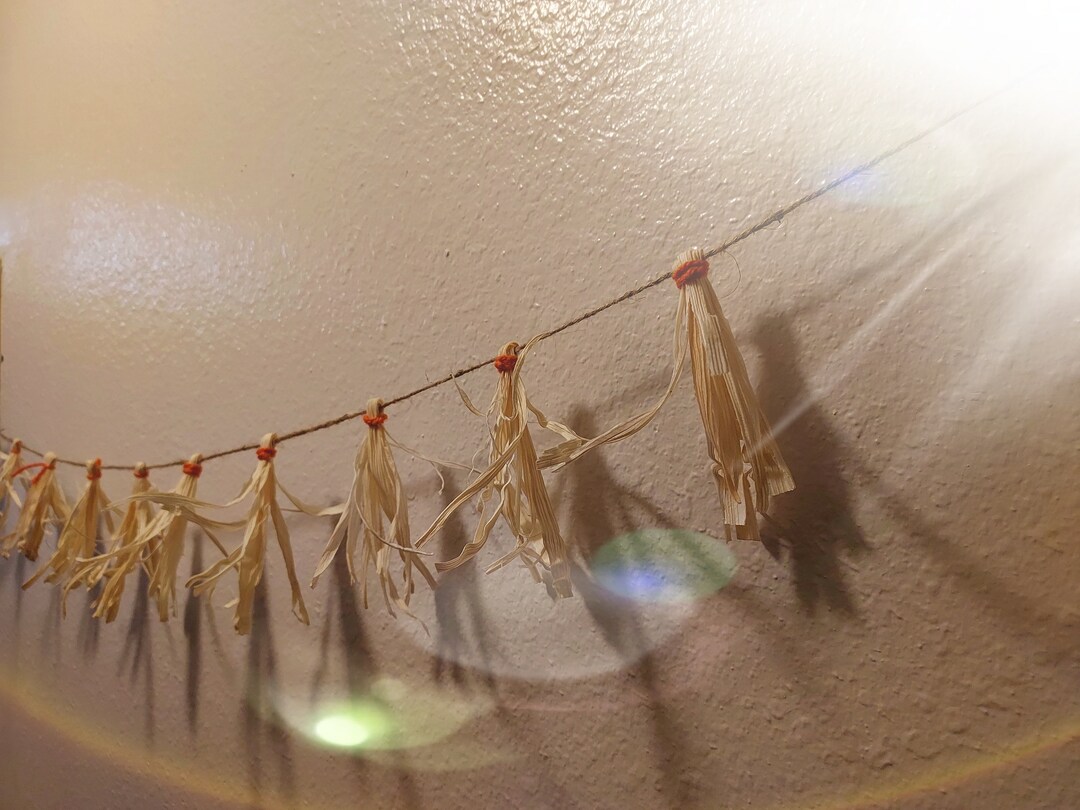 Corn Husk Tassel Garland Fall Garland Autumn Bunting Etsy