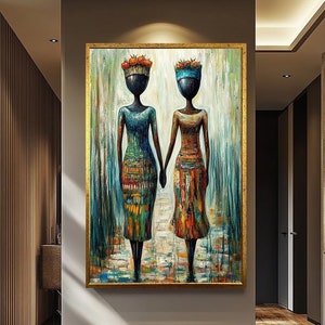 Abstract African Women Wall Art | African Wall Decor | Women Wall Art | Abstract Wall Art | African Abstract Art | African Decor