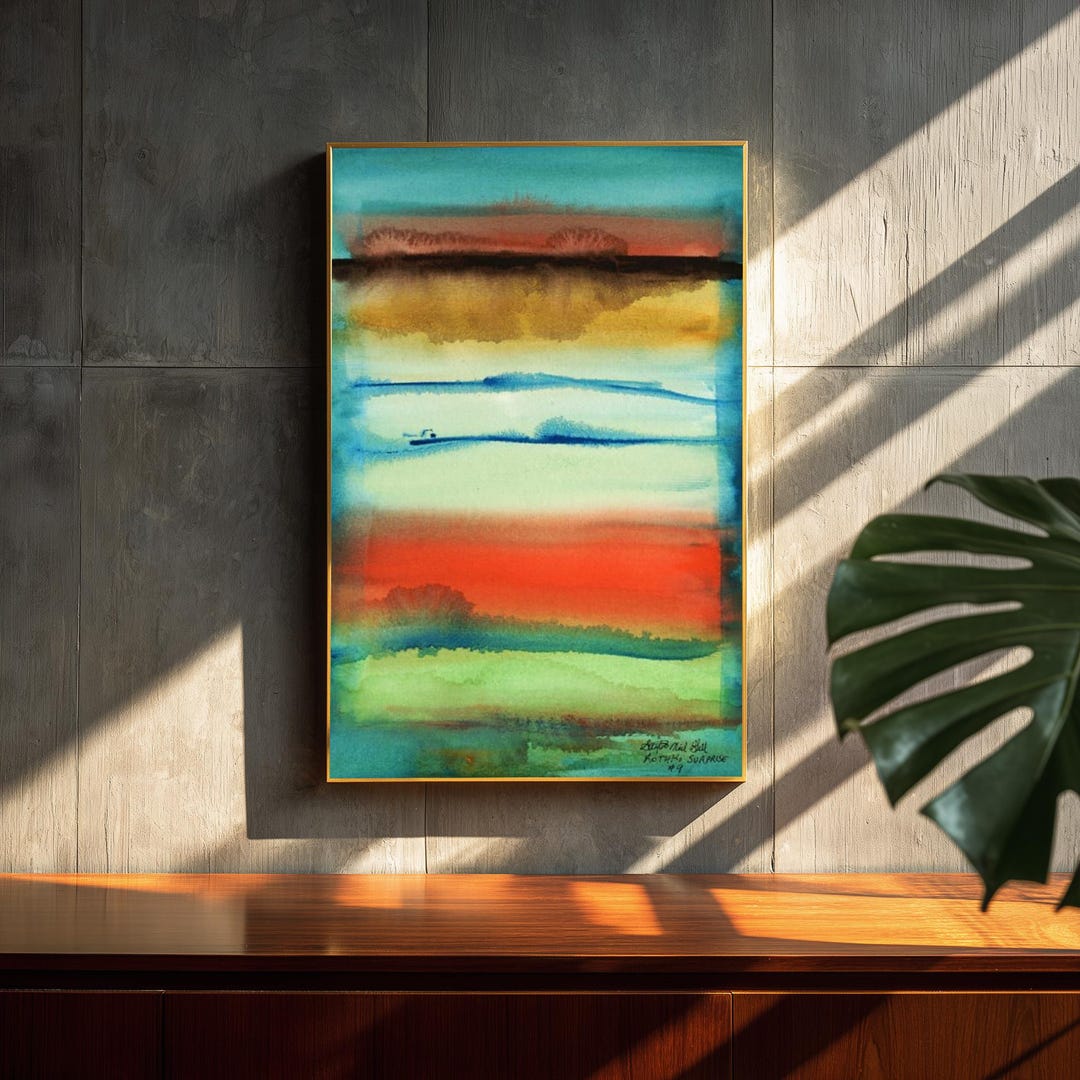 Abstract Landscape Wall Art Print Inspired by Rothko Style, Modern ...