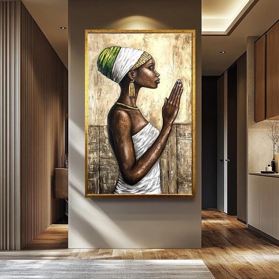 Arte Africano Mujeres Con Bebé Tribal, Lienzo Para Pared, Impresión Artística Para Decoración Del Hogar (30 X 20