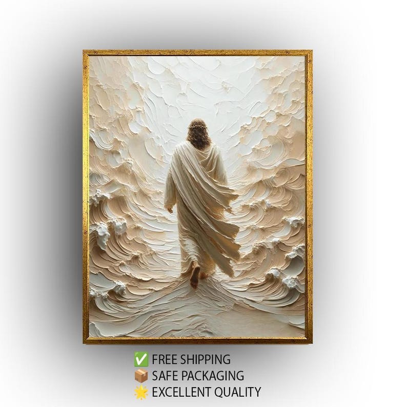 Jesus Walking Toward the Light Canvas Print: High-resolution, Ready-to ...