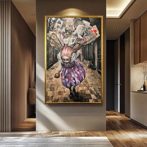 Surreal Woman Portrait Print: Gothic Fantasy Wall Art