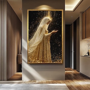 Handmade Virgin Mary Wall Art for Home Decor  Religious Catholic Artwork  Unique Christian Gift  Blessed Mother Wall Hanging Icon