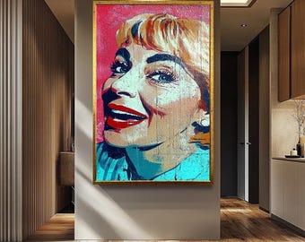Women Pop Art - Woman Portrait Wall Art - Modern Abstract Canvas - Pop Art Wall Art - Bold and Stylish Home Decor - Unique Artistic Design