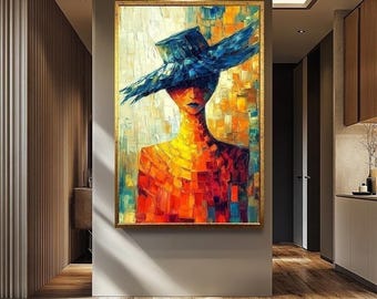 Abstract Woman Art Print: Colorful Fauvism Portrait