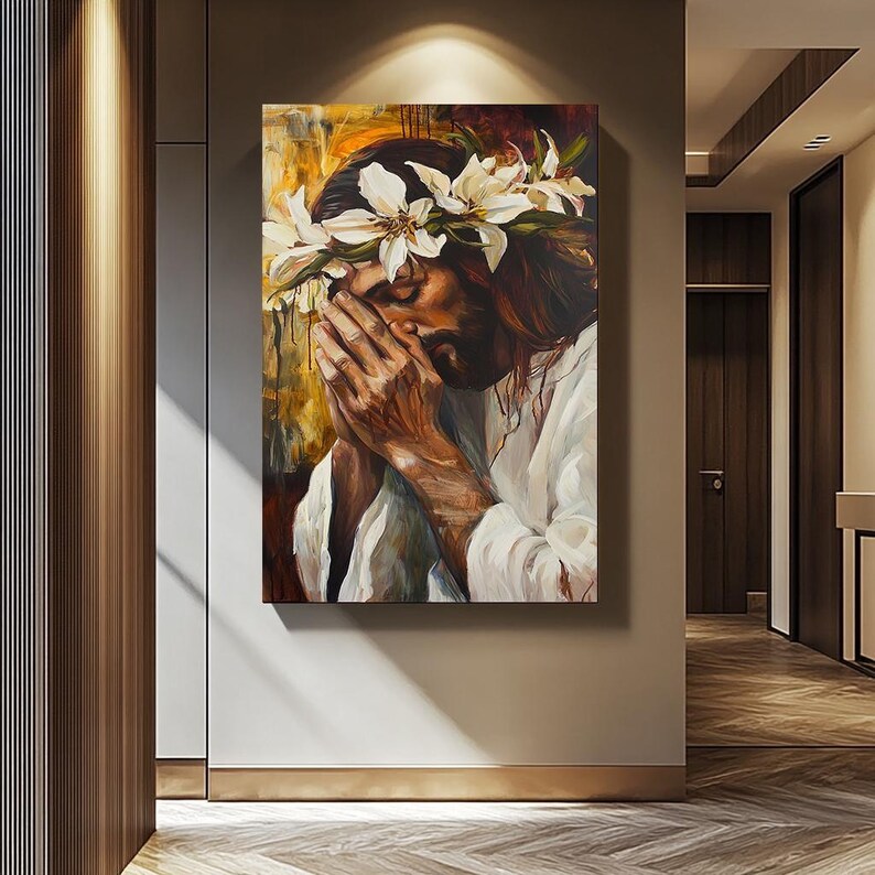 Jesus Christ Oil Painting Wall Art | Christian Religious Wall Decor ...