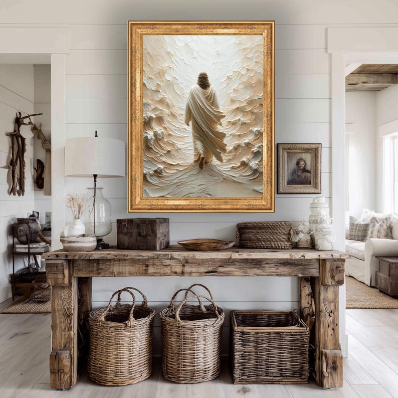 Jesus Walking Toward the Light Canvas Print: High-resolution, Ready-to ...