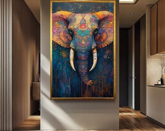 Stampa artistica da parete su tela con simpatici animali da fattoria per la cameretta dei bambini o la cameretta dei bambini, raffigurante un agnellino e fiori in una colorata scena di pascolo