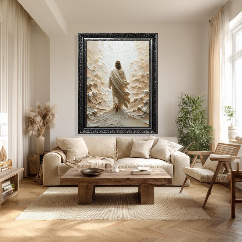Jesus Walking Toward the Light Canvas Print: High-resolution, Ready-to ...
