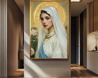 キャンバス アート 一点物 マリア Amazon.co.jp: ARTZGX 聖母マリア キャンバス カトリック ウォール