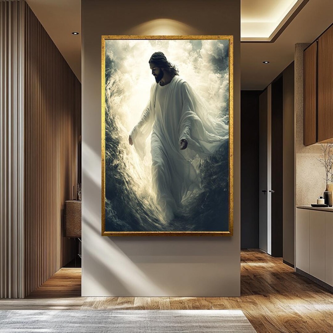 Jesus Canvas Wall Art |christian Wall Decor Jesus Modern Canvas Print ...
