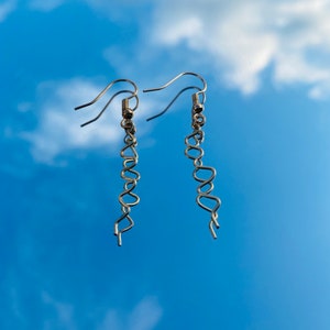 Delicate Gold or Silver Metal Minimalist Spiral Earrings