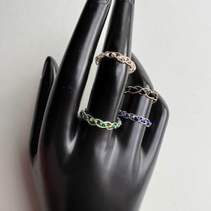Braided Copper Wire Bead Ring - Custom Color