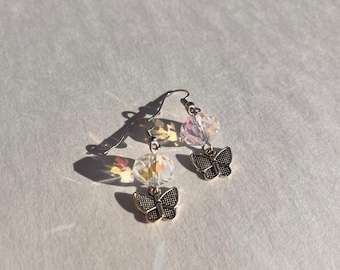 Iridescent Butterfly Earrings