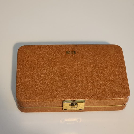 Vintage Hickok Leather Tie Clip Box with Latched … - image 2