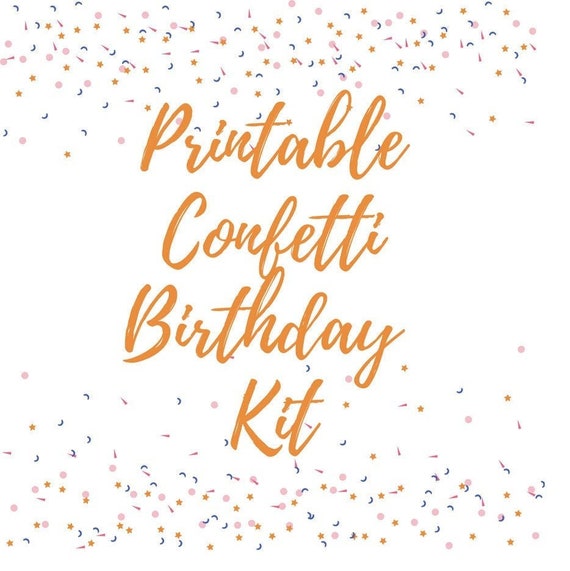 Confetti Birthday Party Printables - Etsy