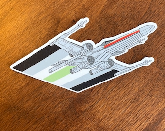 Agender X-Wing Sticker
