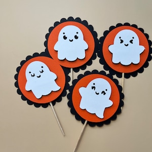 Halloween Cupcake Topper, Halloween Party Decorations, Ghost Cupcake Topper, Spooky Cupcake Topper, Ghost Cupcake Topper