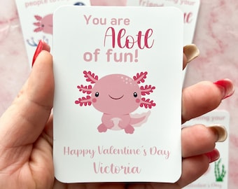 Axolotl Valentinstagskarten, Axolotl Valentinstagskarten, Valentinstagskarten im Klassenzimmer, Valentinstagskarten, Valentinstagskarten