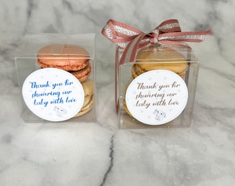 Baby Shower Favors Boxes, Cube Party Decorations, Candy Box, Clear Macaron Box, Acetate Clear Box, Baby Shower Box, Baby Announcement Box.