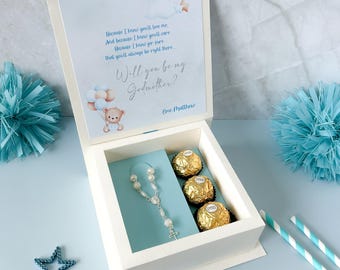 Godparent Proposal Gift Box Custom Godparent Gift Box Personalized Godparent Gift Will you be my Godparents
