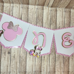 Minnie Mouse High Chair Banner, Minnie Party Decorations, Minnie Pink Banner, Baby Minnie Sign, Minnie Burlap, Minnie Decorations.