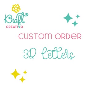Custom 3D letters | Personalize 3d letters